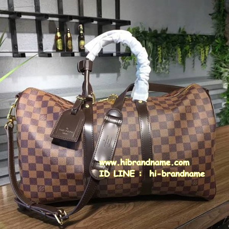 Louis Vuitton Damier Ebend Keepall 45 With Strap Bag 蹢