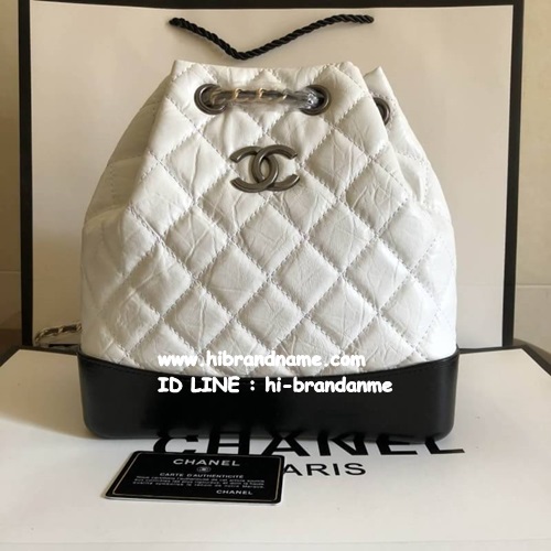  Chanel Gabrielle Backpack Black and White  (ô Hi