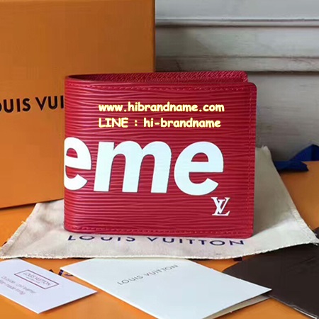New Louis Vuitton X Supreme Slender Epi in Red Wall