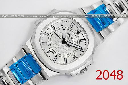 บางเฉียบ รุ่นพัฒนาปรับปรุงใหม่ PATEK PHILIPPE NAUTILUS 7011 (Lady Size) หน้าขาวสองชั้น ตัวเรือนเกรดสวิส AAA
