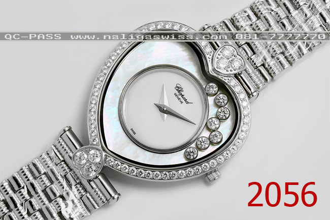 ของขวัญวันวาเลนไทน์สำหรับคนที่คุณรักครับ // CHOPARD HAPPY SPORT HEART ขอบเพชร หน้าปัดเพชรกลิ้ง (Lady Size 32mm.) รุ่นแนะนำ ตัวเรือนชุบทองคำขาว ขอบฝังเพชร