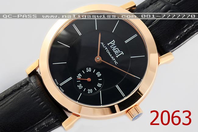 PIAGET Altiplano Pink Gold หน้าปัดดำ ตัวเรือนบางเฉียบ (Men Size 39mm.) สวยคลาสสิคมาก เหมือนของแท้สุดๆ รุ่นแนะนำสวยหรู