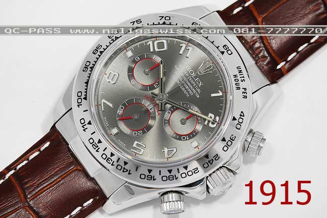 ROLEX COSMOGRAPH DAYTONA รุ่นใหม่ล่าสุด สายหนังน้ำตาล (King Size) เหมือนแท้ 100% รุ่นแนะนำ แกะแบบจากโมเดลของแท้