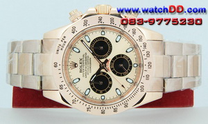 นาฬิกาก๊อป O81-O34453O ROLEX OYSTER PERPETUAL COSMOGRAPH DAYTONA Everose Gold หน้าดำ เครื่อง JAPAN  แบรนเนม Copy เกรด A