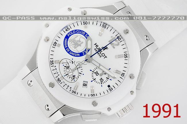 Hublot Polo Club Of St Tropez Limited Edition Big Bang (King Size 44.5 mm.) เหมือนของแท้ 100%ตัวเรือนส่วนที่เป็นสีขาว