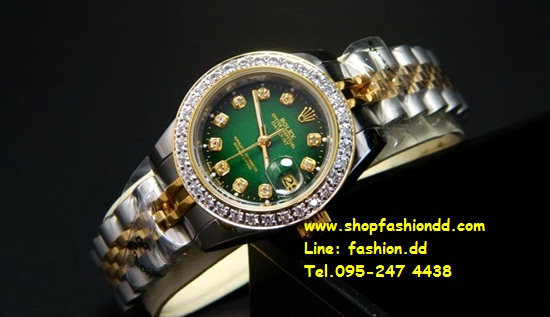 ԡ Rolex Lady-Datejust Jubilee Gold 2K Diamond Bezel Size 26 mm.
