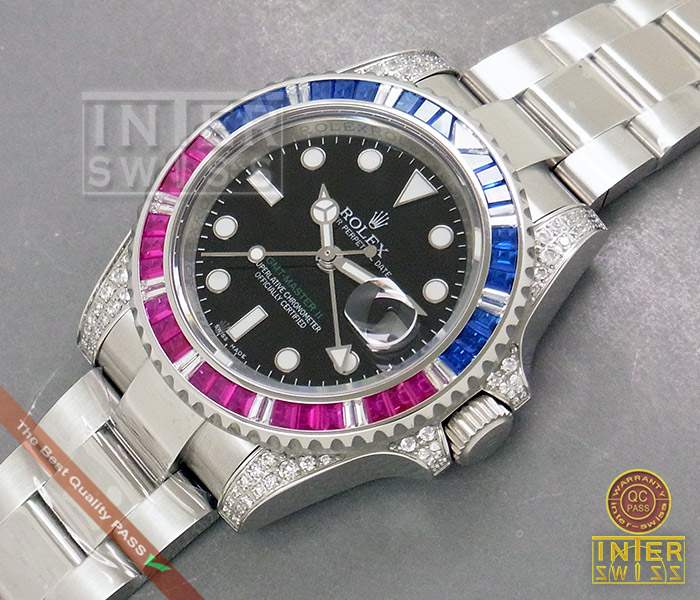 Rolex Men Size GMT II with Diamond ETA2836 Best Edition 40mm