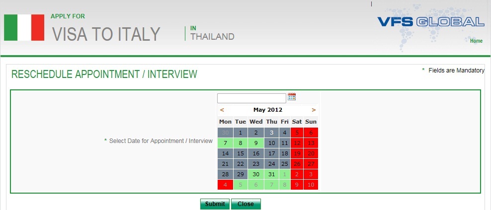 VISA to ITALY Schedule Appointment /Interview