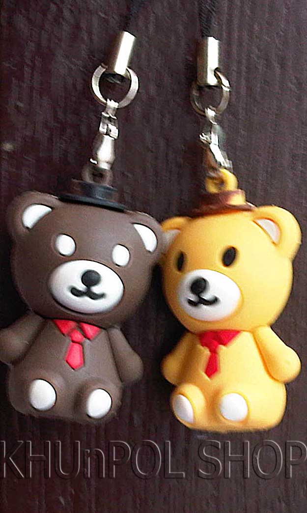 ที่ห้อยโทรศัพท์ จุกปิดกันฝุ่นตัวการ์ตูน 3 ชิ้น 100 บาท