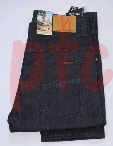 ��� Nudie Even Steven blue dry denim �ͧ�� & ���� 100%