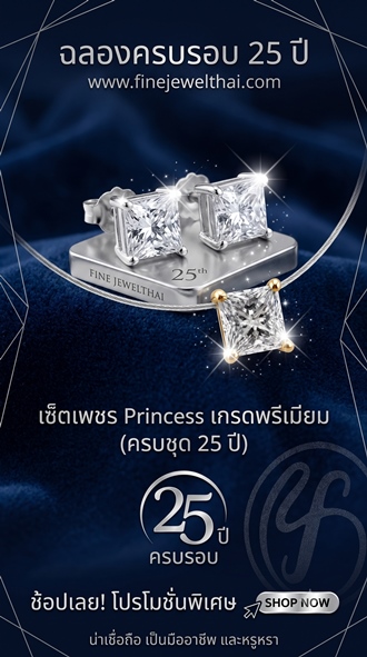 Finejewelthai เซ็ตเครื่องประดับ จี้และต่างหูเพชร E1089/P1089