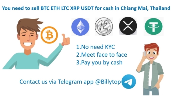 Convert Bitcoin for cash in Chiang Mai, Thailand