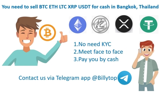 Sell Bitcoin in Thailand to recieve THB cash